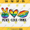 Lgbt Peace Love Pride Svg