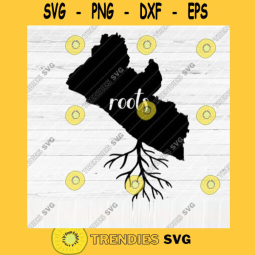 Liberia Roots SVG File Home Native Map Vector SVG Design for Cutting Machine Cut Files for Cricut Silhouette Png Pdf Eps Dxf SVG