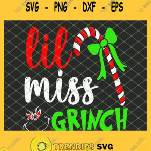 Lil Miss Grinch Christmas SVG PNG DXF EPS 1