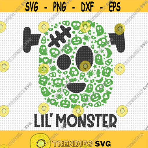 Lil Monster SVG Cute Monster Svg Frankenstein Svg Happy Halloween Svg Little Monster Svg Halloween Pattern Svg Halloween Cut File Design 334