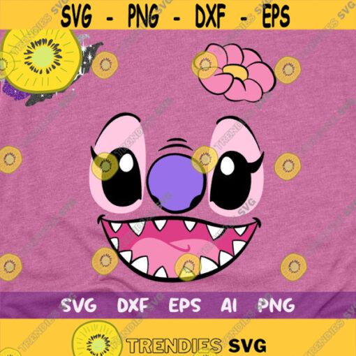 Lilo Stitch Angel Face SVG Stitch Girl Face Svg Angel Face Design Dxf Png Eps Design 117 .jpg