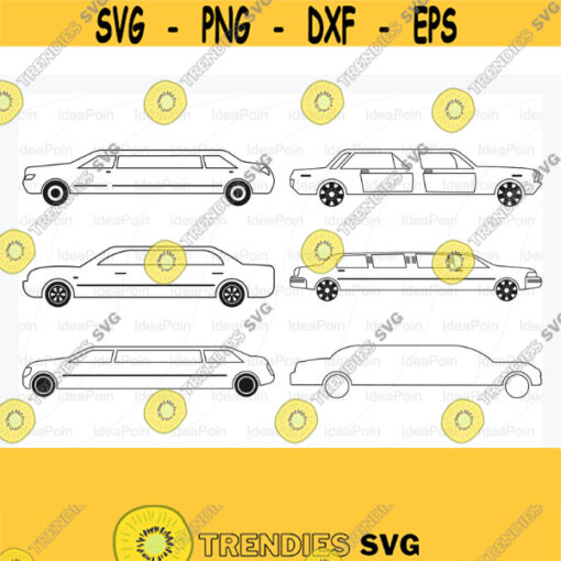 Limousine Outline SVG Limousine svg Limousine Vector Outline Limousine Suv Files for Cricut Limousine Outline Limousine png clipart