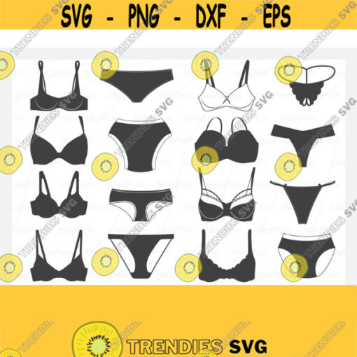 Lingerie Bra SVG Panties SVG Bra Panties Bikini Bundle SVG Sexy Bra Panties Cut File Cricut Panties silhouette Layered Svg Cameo Svg