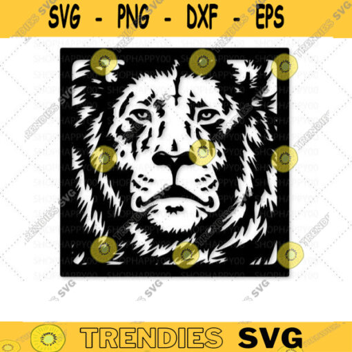 Lion Svg Safari Africa Animal SVG Safari Clipart Safari Svg Silhouette Design Laser Cutting Vector Wall Decor SVG Files for Cricut 438 copy