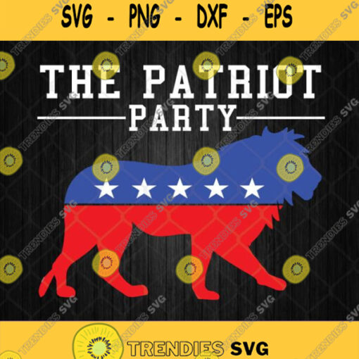 Lion The Patriot Party Svg Png Silhuoette Clipart