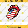Lips and Tongue SVG USA Flag Tongue svg Patriotic Stars and Stripes America USA Patriotic Tongue svg 4th of July Tongue