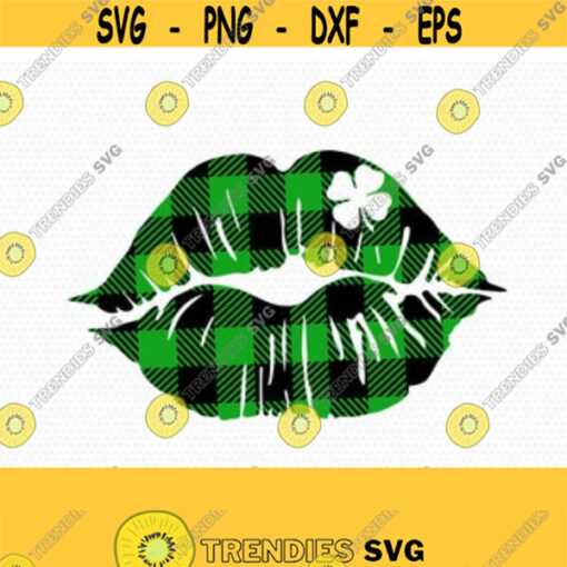 Lips with clover Svg for St patricks day Lips SVG Shamrock SVG Saint Patricks Day Svg CriCut Files svg jpg png dxf Silhouette cameo Design 243