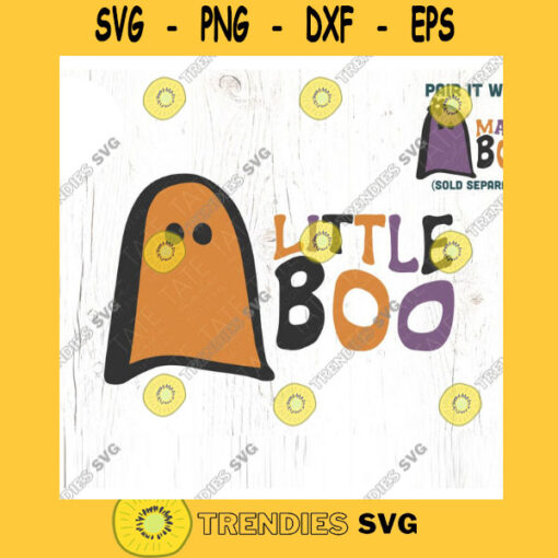 Little Boo Retro SVG cut file Retro halloween svg mommy and me halloween shirt svg spooky halloween svg Commercial Use Digital File