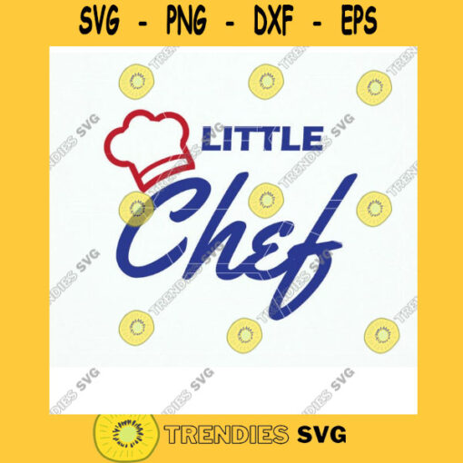 Little Chef T shirt Design. Little Chef Kids T Shirt Svg File. Chef Vinyl Cut file Svg Dxf for Cricut and Silhouette. Iron on Design