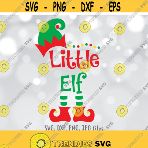 Little Elf Svg Baby Elf Svg Christmas Child Shirt design Xmas Infant svg Toddler Onesie Decal Cricut Silhouette svg dxf png jpg Design 1087