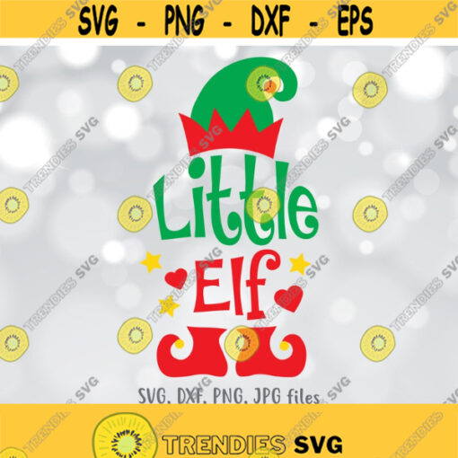Little Elf Svg Baby Elf Svg Christmas Child Shirt design Xmas Infant svg Toddler Onesie Decal Cricut Silhouette svg dxf png jpg Design 1183
