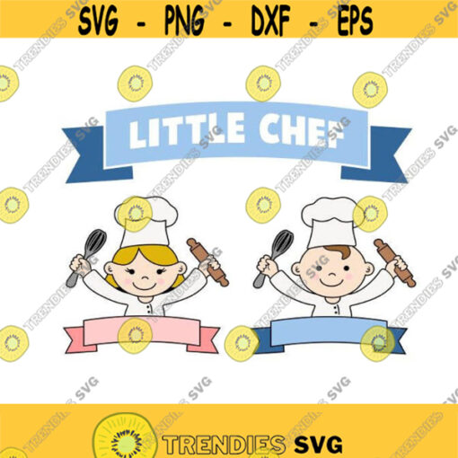 Little Jr. Chef Cooking Cuttable Design SVG PNG DXF eps Designs Cameo File Silhouette Design 1089