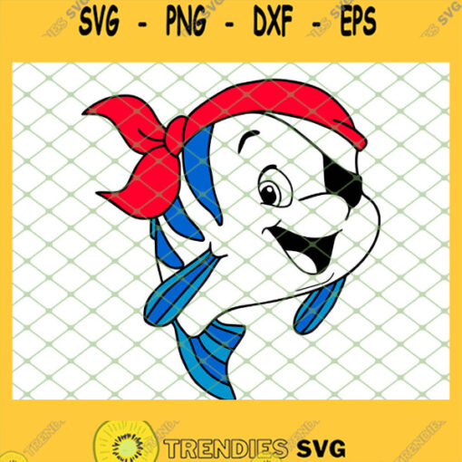 Little Mermaid Flounder As Pirate SVG PNG DXF EPS 1