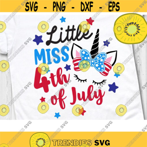 Little Miss 4th of July Svg America Unicorn Svg Fourth of July Unicorn 4th of July Unincorn USA Unicorn Svg Miss America Svg Design 961 .jpg