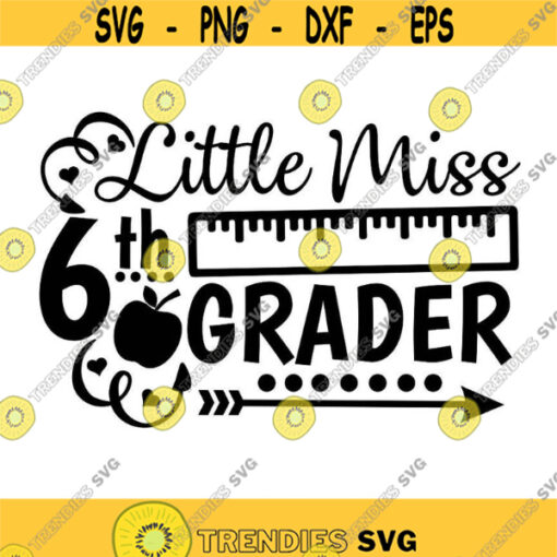 Little Miss 5th grade svg back to school svg School svg fifth grade svg miss 5th grade svg first day svg cricut svg dxf eps png. .jpg