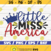 Little Miss America SVG America SVG Cut File Clip art Commercial use Instant Download Silhouette 4th of July American Girl Design 802