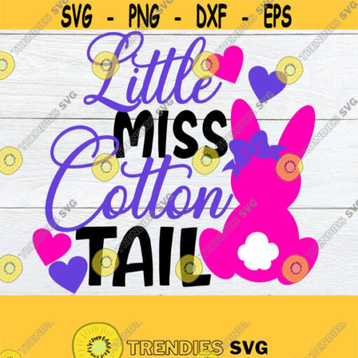 Little Miss Cotton Tail Girls Easter Shirt svg Cute Easter svg Cute Girls Easter svgMiss Cotton Tail SVG Printable Image Cut File SVG Design 262