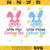 Little Miss Cotton Tail SVG Girl Easter Bunny Rabbit Mister Cotton Tail Boy Easter Bunny Clipart Svg Dxf Png Cut Files for Cricut copy