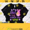 Little Miss Cotton Tail Svg Baby Girl Easter Shirt Svg Girly Easter Design with Bunny Flowers Toddler Girl Easter T shirt Svg Dxf Png Design 322