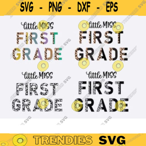Little Miss First Grade SVG png Little Miss 1st Grade SVG png half leopard cheetag print little miss 1st grade png svg 1st Grade svg png Design 1610 copy