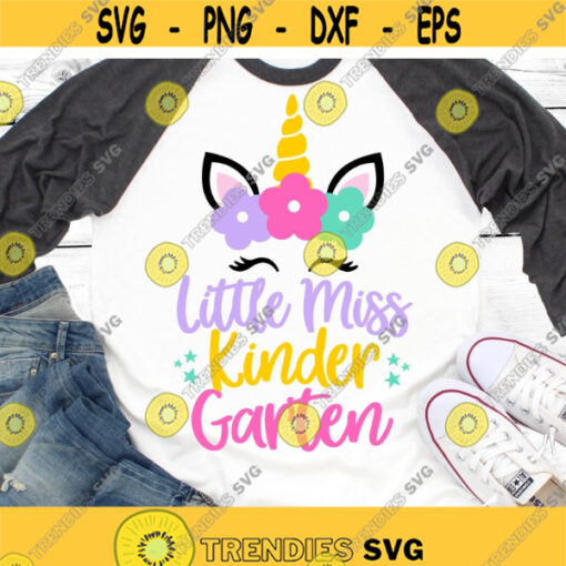 Little Miss Kindergarten Svg Kindergarten Svg Girl Kindergarten Back to School Svg First Day of School Svg File for Cricut Png