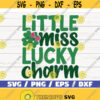 Little Miss Lucky Charm SVG St Patricks Day SVG Cricut Commercial Use Cut File Silhouette Clover SVG Design 694