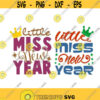 Little Miss New Year Cuttable Design SVG PNG DXF eps Designs Cameo File Silhouette Design 1723