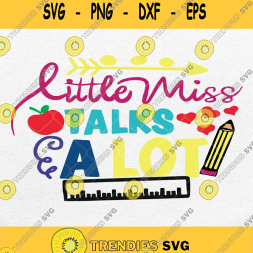 Little Miss Talks A Lot Svg Png Dxf Eps