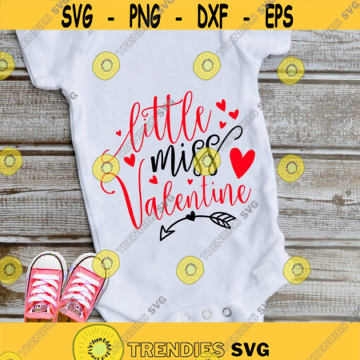 Little Miss Valentine SVG Girl Valentines day SVG Kids Valentines Valentines day cut files