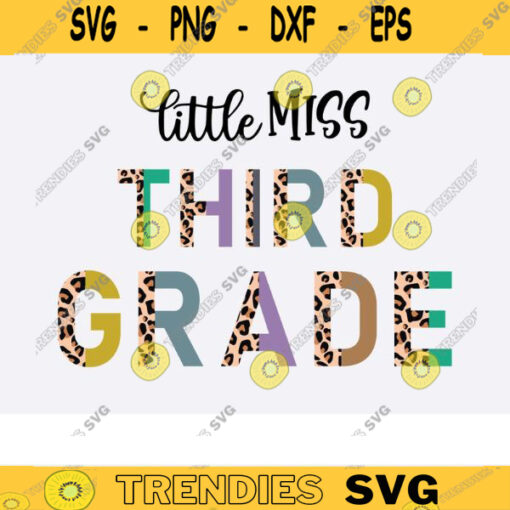 Little Miss third Grade SVG png Little Miss 3rd Grade SVG png half leopard cheetag print little miss 3rd grade png svg 3rd Grade svg copy
