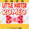 Little Mister Romeo Cute boys Valentines Day cut File Valentines Day Silhouette Valentines Day Cut File Bowtie svg Little Romeo svg Design 1403