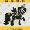 Little Pony Baby Horse Wings And Flowers Pegasus Magic SVG PNG EPS File For Cricut Silhouette Cut Files Vector Digital File