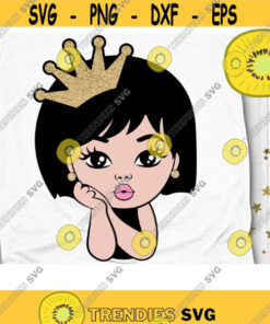 Little Princess Svg Peekaboo Girl Svg Caucasian Girl Svg Girl with Crown Svg Layered Cut file Svg Dxf Eps Png Design 530 .jpg