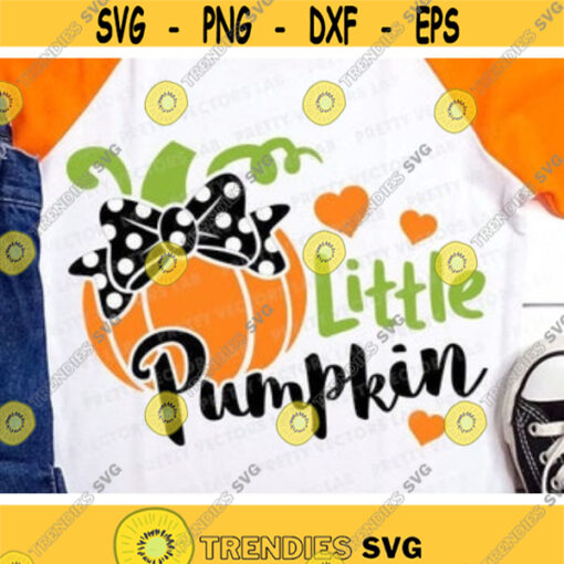 Little Pumpkin Svg Girl Thanksgiving Svg Halloween Svg Fall Cut Files Pumpkin Svg Dxf Eps Png Girls Svg Baby Svg Silhouette Cricut Design 788 .jpg