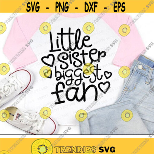 Little Sister Biggest Fan Svg Cheer Sister Cut Files Football Sister Svg Girl Saying Svg Dxf Eps Png Sports Clipart Silhouette Cricut Design 1393 .jpg