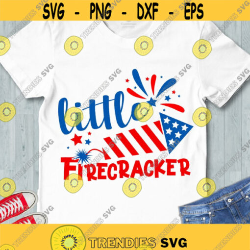 Little firecraker SVG 4th July SVG Patriotic kids cut files Fourth of july SVG