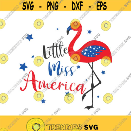 Little miss America svg flamingo svg png dxf Cutting files Cricut Funny Cute svg designs print for t shirt quote svg Design 366
