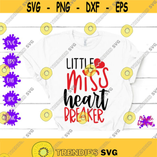Little miss heart breaker svg happy valentines day svg heartbreaker svg baby girl boy valentines my first valentines little love bug cricut Design 346