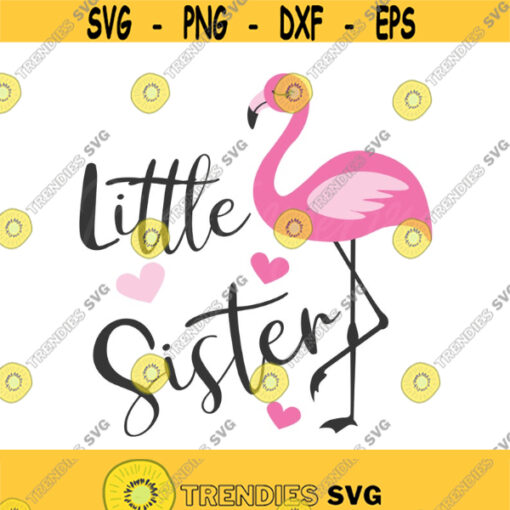 Little sister svg flamingo svg sister svg sisters svg png dxf Cutting files Cricut Funny Cute svg designs print for t shirt quote svg Design 521