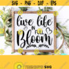 Live Life in Full Bloom Svg Spring Svg Hello Spring SVG Dxf Eps Png Silhouette Cricut Cameo Digital Quotes Farmhouse Sign Svg Design 362