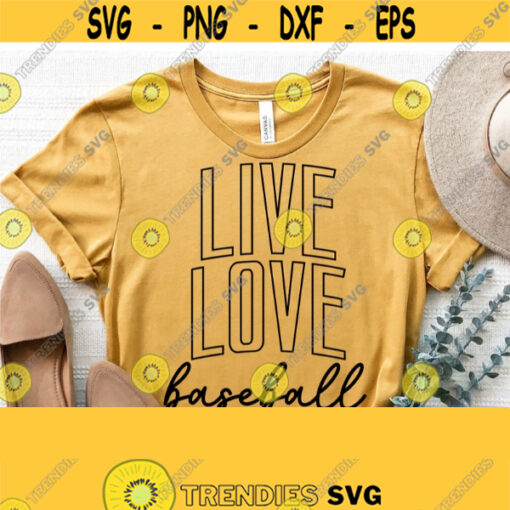 Live Love Baseball SvgBaseball Svg Cut FileBaseball Shirt Cut FileBaseball Mom Svg Cricut Cut Silhouette File Vector Instant Download Design 1077