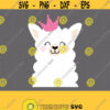 Llama Queen SVG. Llama with Crown Cut File. Cute Animals Girl Llama Vector Files for Cutting Machine. png dxf eps Digital Instant Download Design 858