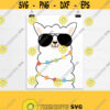 Llama SVG. Party Llama with Sunglasses Cut Files. Funny Animals Vector Files for Cutting Machine. png dxf eps Digital Instant Download Design 786