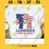 Llamerica July 4th Svg Llama Svg Funny Llama Svg Independence Day 4th of July Svg Memorial Day Freedom 1776 Svg Digital Cut Files