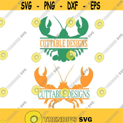Lobster Crawfish Frame Cuttable Design Pack SVG PNG DXF eps Designs Cameo File Silhouette Design 1833