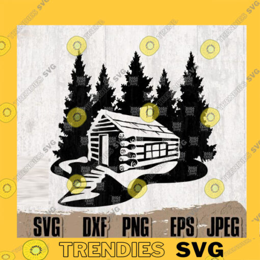 Log Cabin 3 Digital Downloads Log Cabin Svg Log Cabin Clipart Woods Log Cabin Svg Forest Svg Outdoor Cabin Svg Woods Pine Tree svg copy