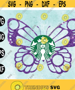 Logo Wrap Butterfly Queen Theme Decal DIY Logo Border for Starbucks Venti Cold Cup 24 Oz Svg png eps dxf digital download Design 163