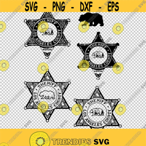 Los Angeles County Sheriff Badge SVG PNG EPS File For Cricut Silhouette Cut Files Vector Digital File