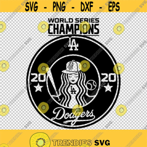 Los Angeles Dodgers World Series Champions Starbucks SVG PNG EPS File For Cricut Silhouette Cut Files Vector Digital File