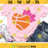 Love Basketball Svg Basketball Heart With Bow Svg Girls Cut Files Cheer Sister Clipart Basketball Mom Svg Dxf Eps Png Silhouette Cricut Design 1769 .jpg
